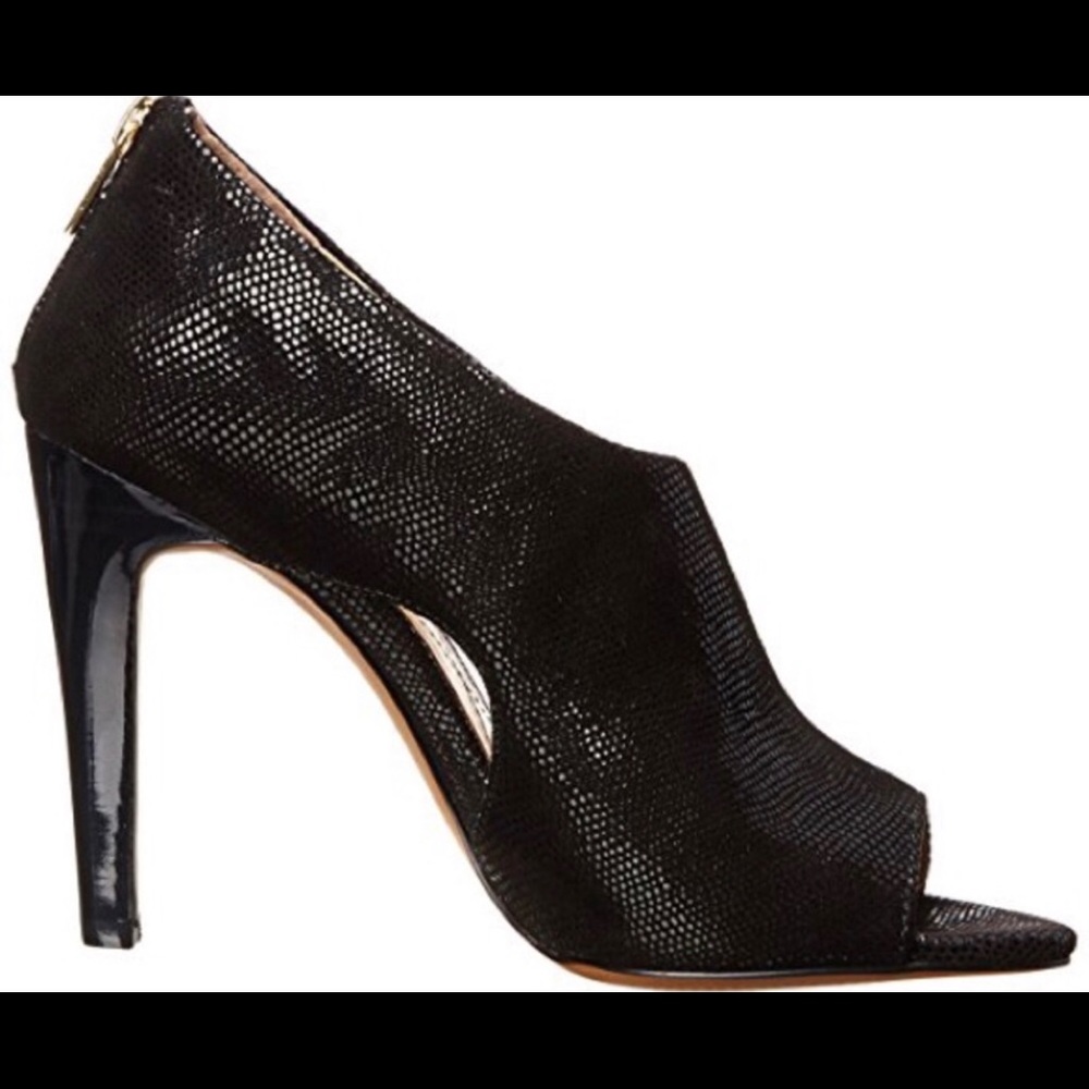 Isola Black Peep Toe Heels - Picture 2 of 6